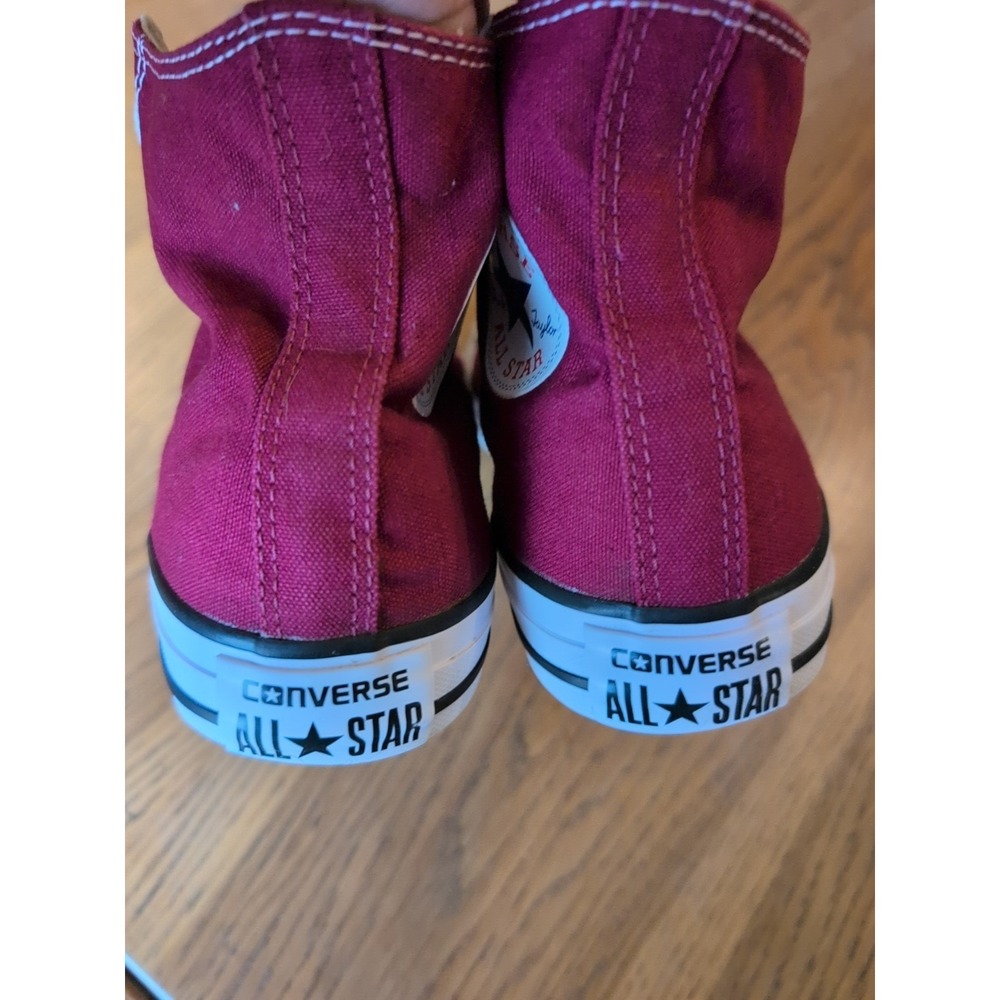 Chuck Taylor All Star High Top Unisex Burgundy Men's 6 Women's 8 EUC - Picture 3 of 7
